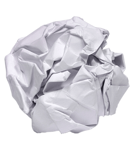 Crumpled paper ball